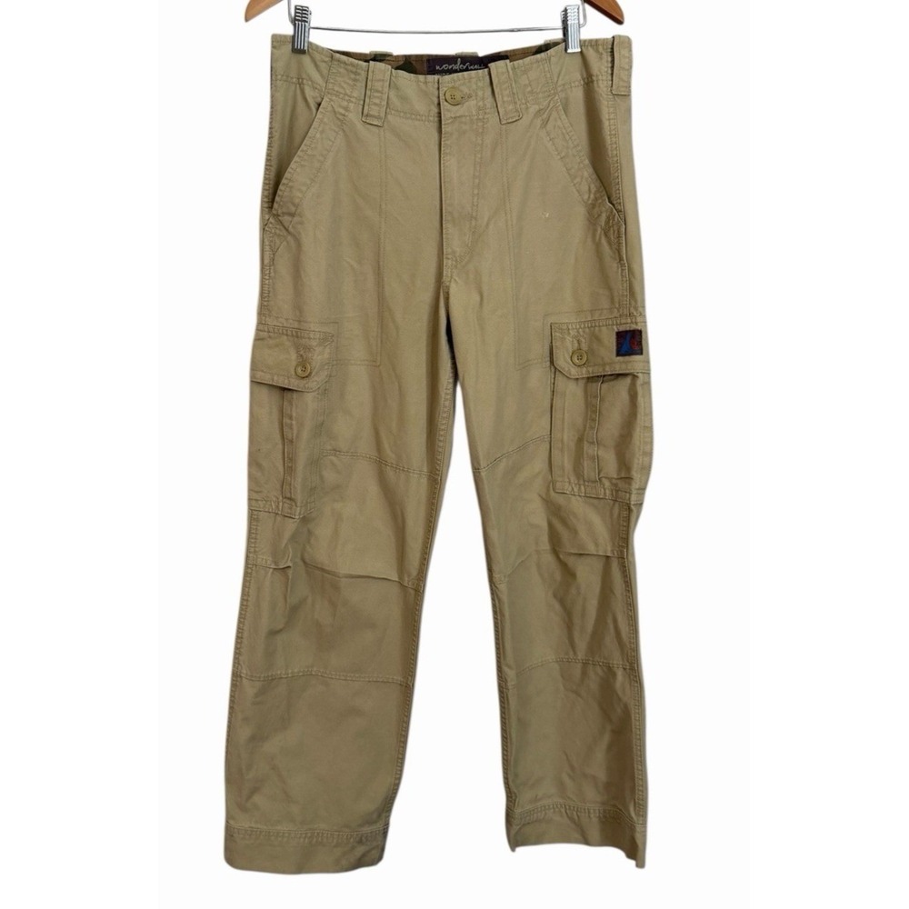 Wonderwall Surf Utility Cargo Pants Mens‎ 33x30 Tan Khaki Workwear Streetwear